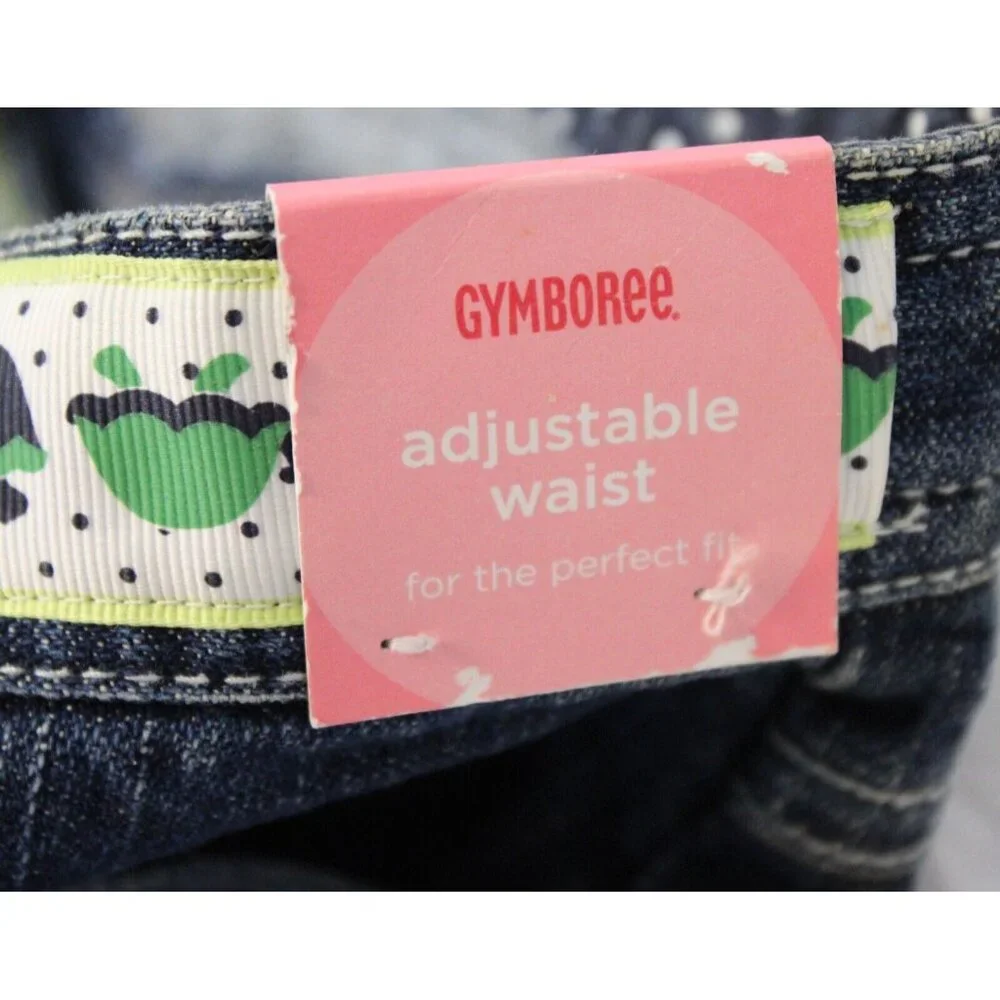 NEW 2006/05 Gymboree Prep Club Denim Jeans sz 7 Spring Turtle Bow Ribbon